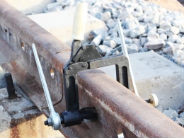 Double Side Track chamfering tool Rail hole chamfer tool after rail drilling work
